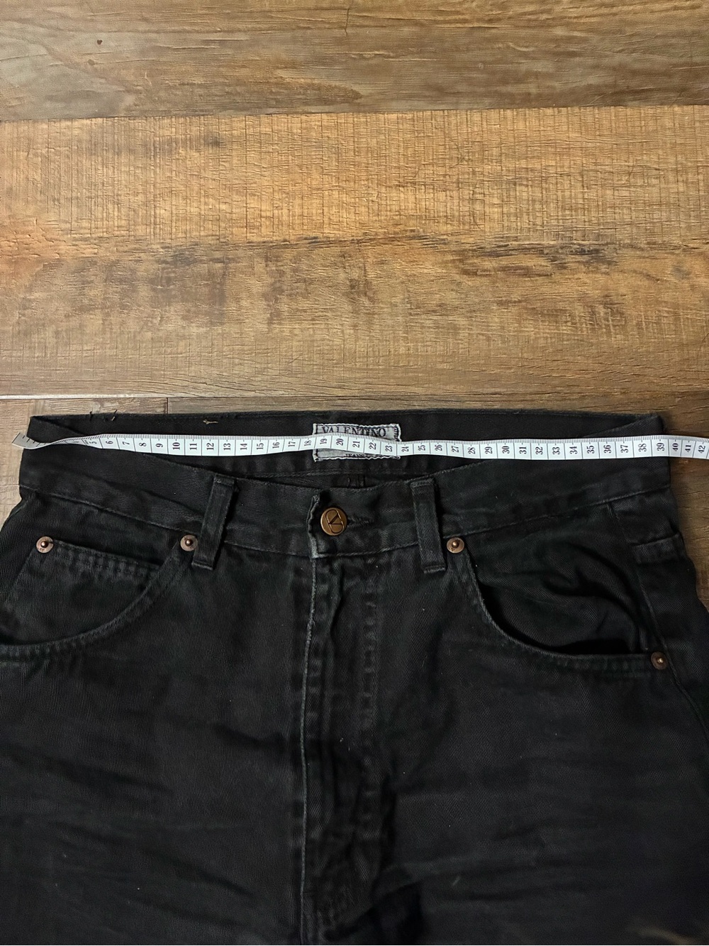 Valentino Black Slim Straight Men's Jeans - Picture 3 of 9
